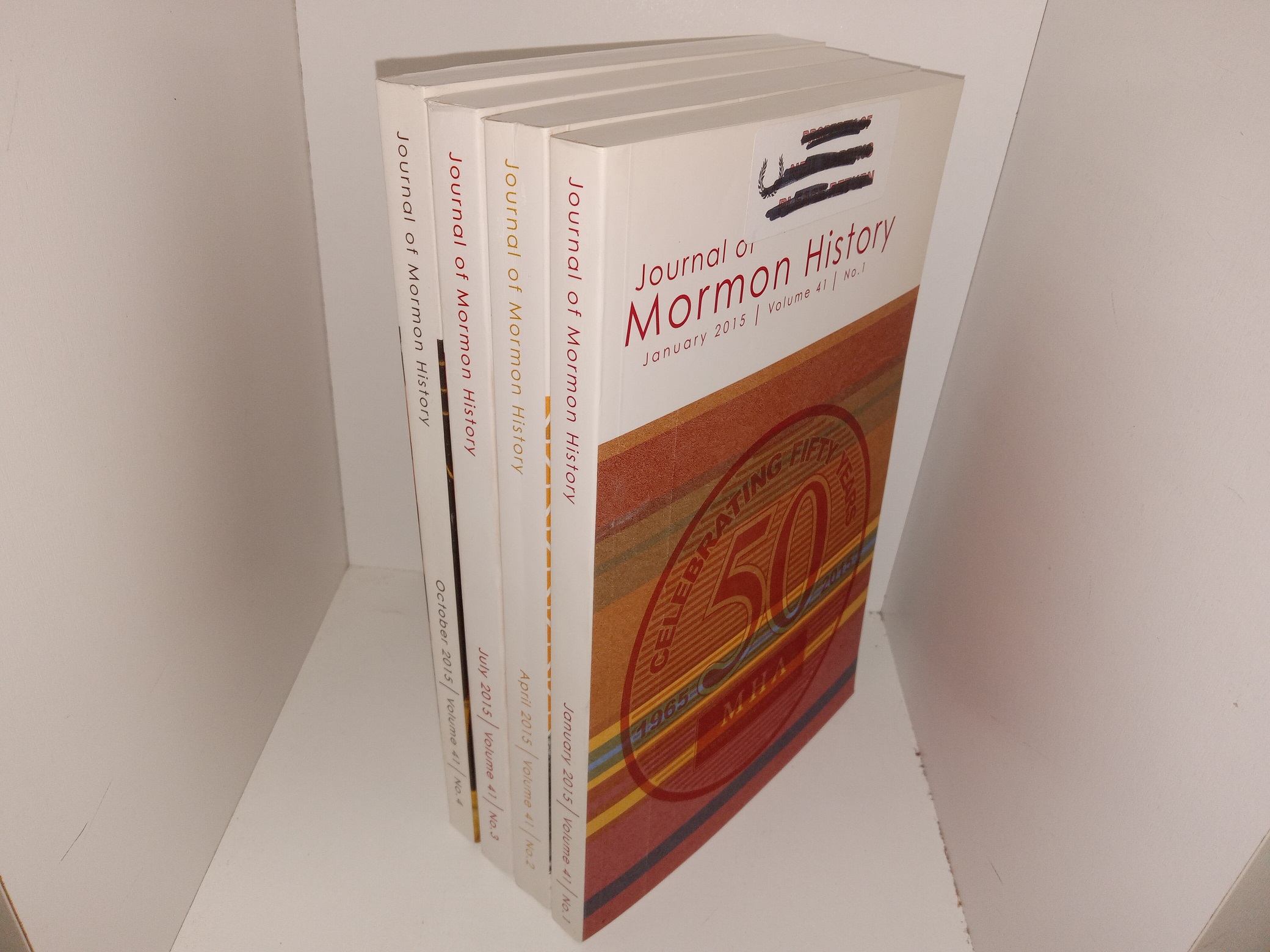 4 Vols. of the Journal of Mormon History for the Year of 2015