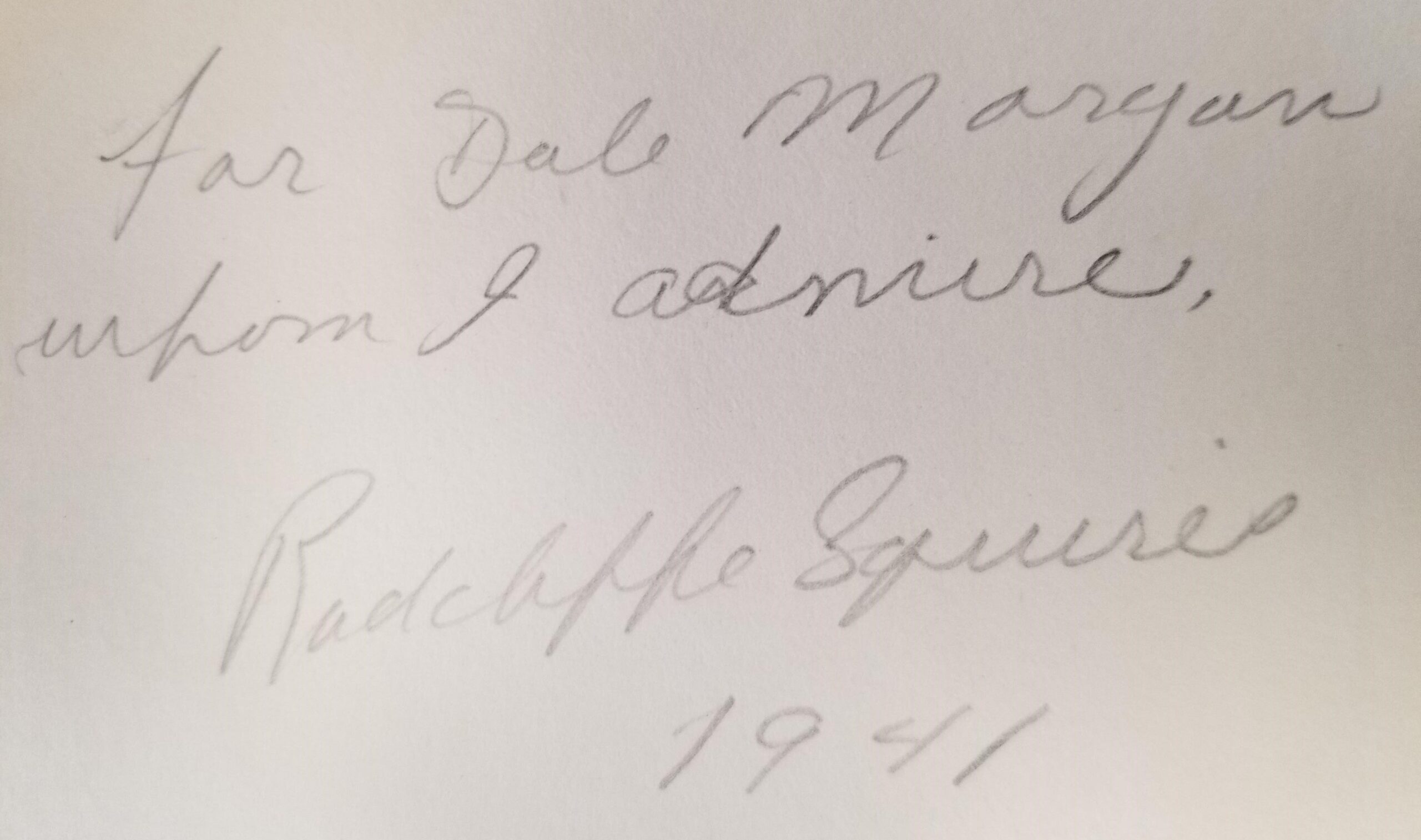 1940 — Cornar — James Radcliffe Squires — Inscribed to LDS Author Dale Morgan & Signed by the Author