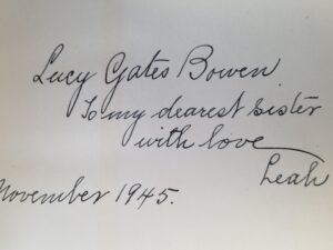 1945 — The Prince of Ur — by Susa Young Gates and Leah D. Widtsoe — Inscribed and Signed by Leah Widtsoe to Sister Lucy Gates Bowen