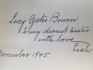 1945 — The Prince of Ur — by Susa Young Gates and Leah D. Widtsoe — Inscribed and Signed by Leah Widtsoe to Sister Lucy Gates Bowen