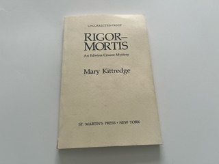 1990- Rigor-Mortis- Mary Kittredge- Uncorrected proof