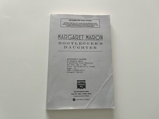 1992-Bottlegger’s Daughter- Margret Maron-uncorrected proof