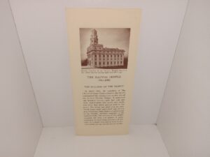 The Nauvoo Temple, 1841-1865 (Pamphlets) (Unknown Publishing Date) ~ Unknown Author