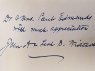1950 --- Book Signed by Elder John A. Widtsoe & His Wife Leah --- The Word of Wisdom: A Modern Interpretation --- Hardcover