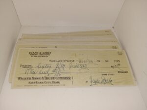 Bundle of 59 Old, Used Checks