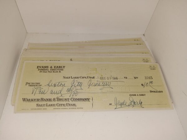 Bundle of 59 Old, Used Checks