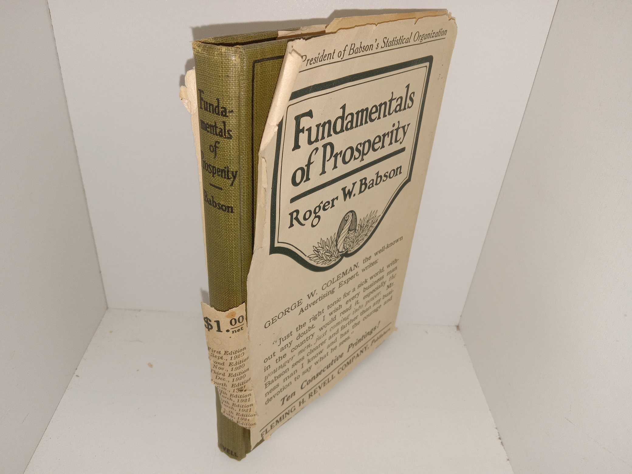 Fundamentals of Prosperity (1920) ~ by Roger W. Babson