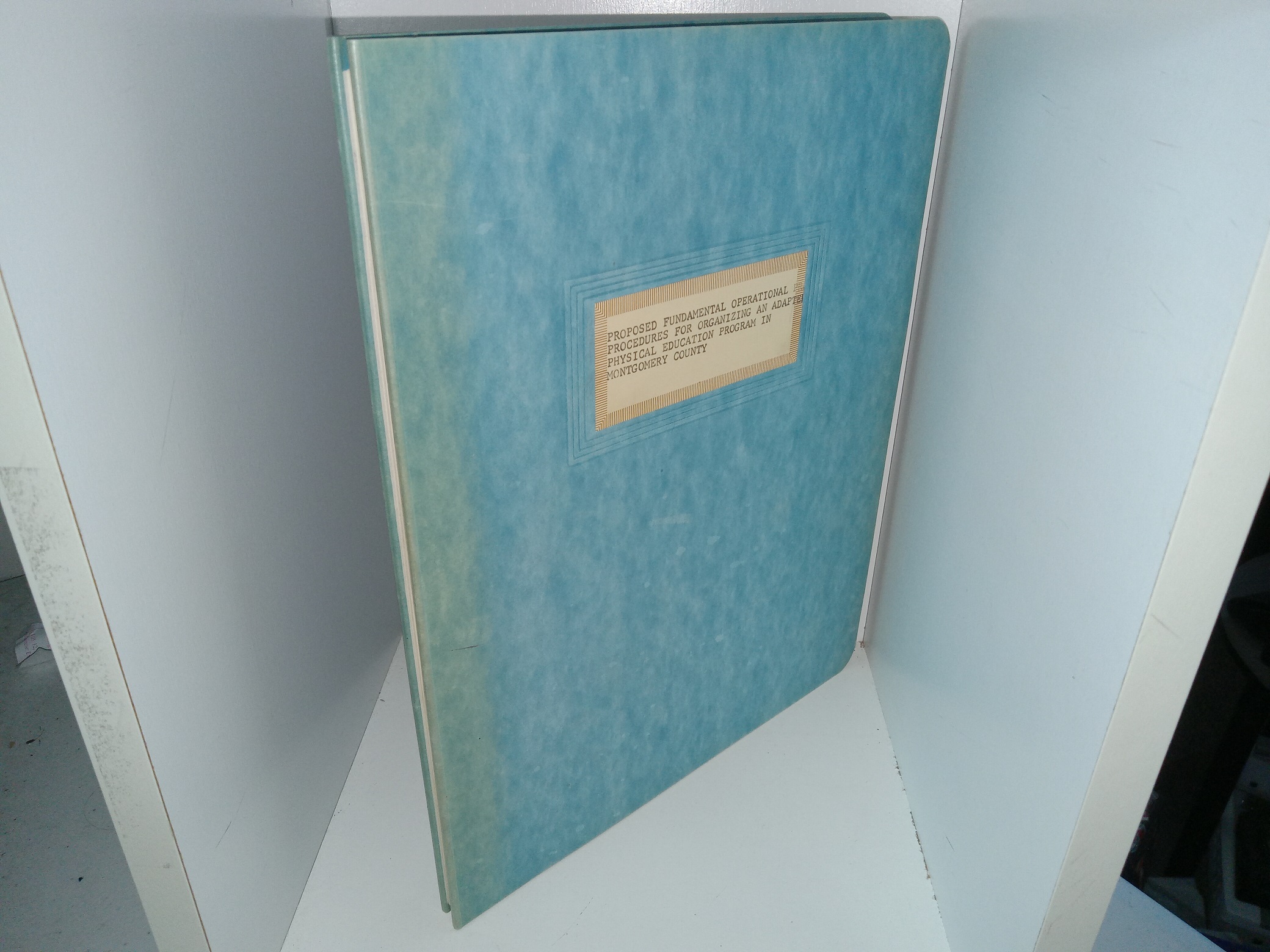Proposed Fundamental Operational Procedures for Organizing and Adapted Physical Education Program in Montgomery County: A Seminar Paper Presented in Partial Fulfillment For the Degree of Master of Education (1962) ~ by Jackson Hayden Dellastatious