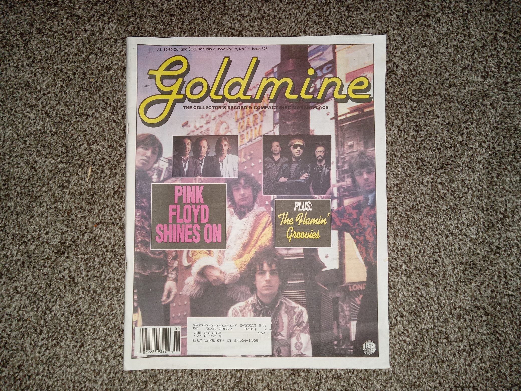 Goldmine: The Collector’s Record & Compact Disc Marketplace: Vol. 19, No. 1, Issue 325, January 8, 1993 (Newspaper) (1993)