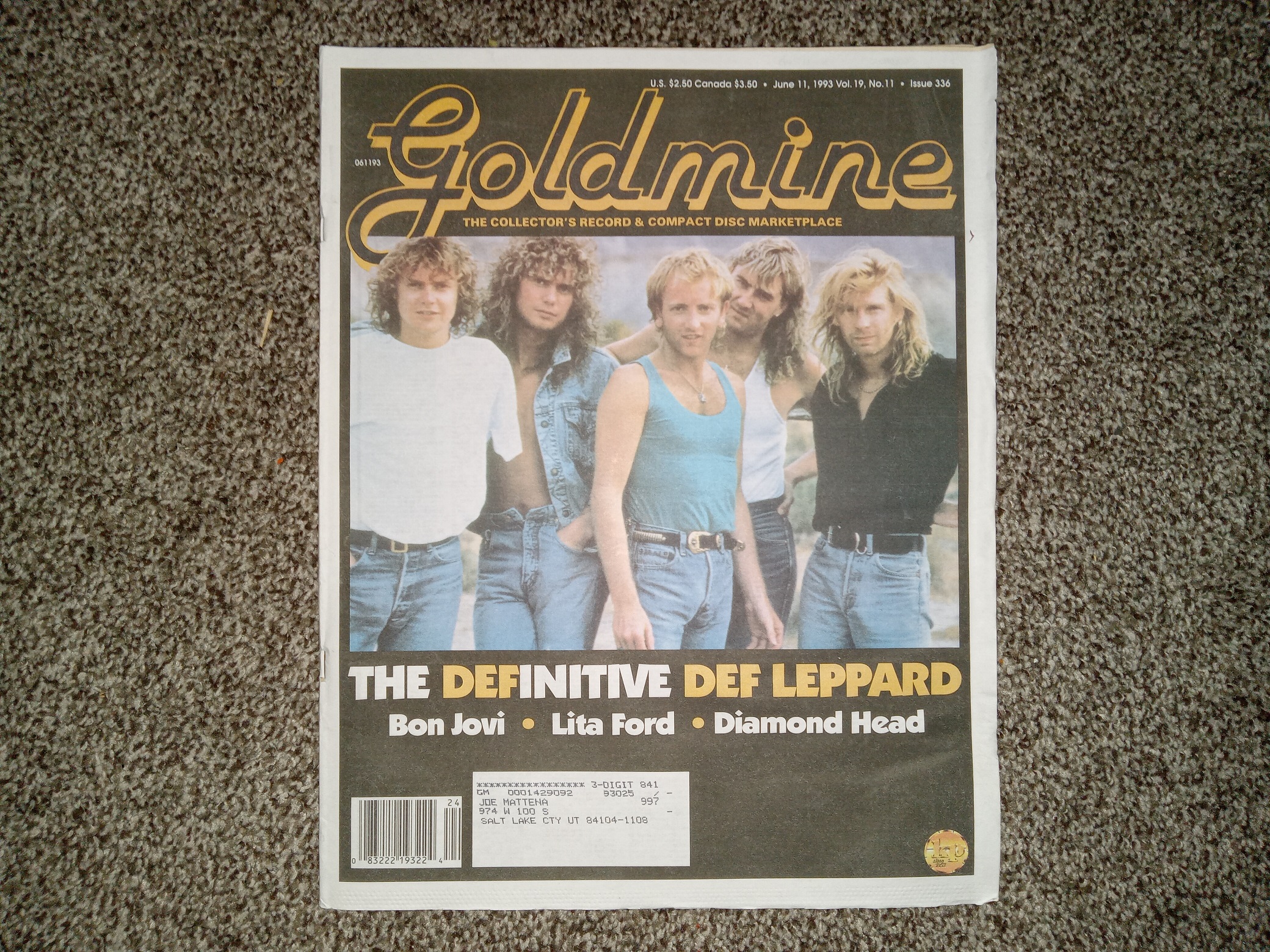 Goldmine: The Collectors Record & Compact Disc Marketplace: Vol. 19, No. 11, Issue 336, June 11, 1993 (Newspaper) (1993)