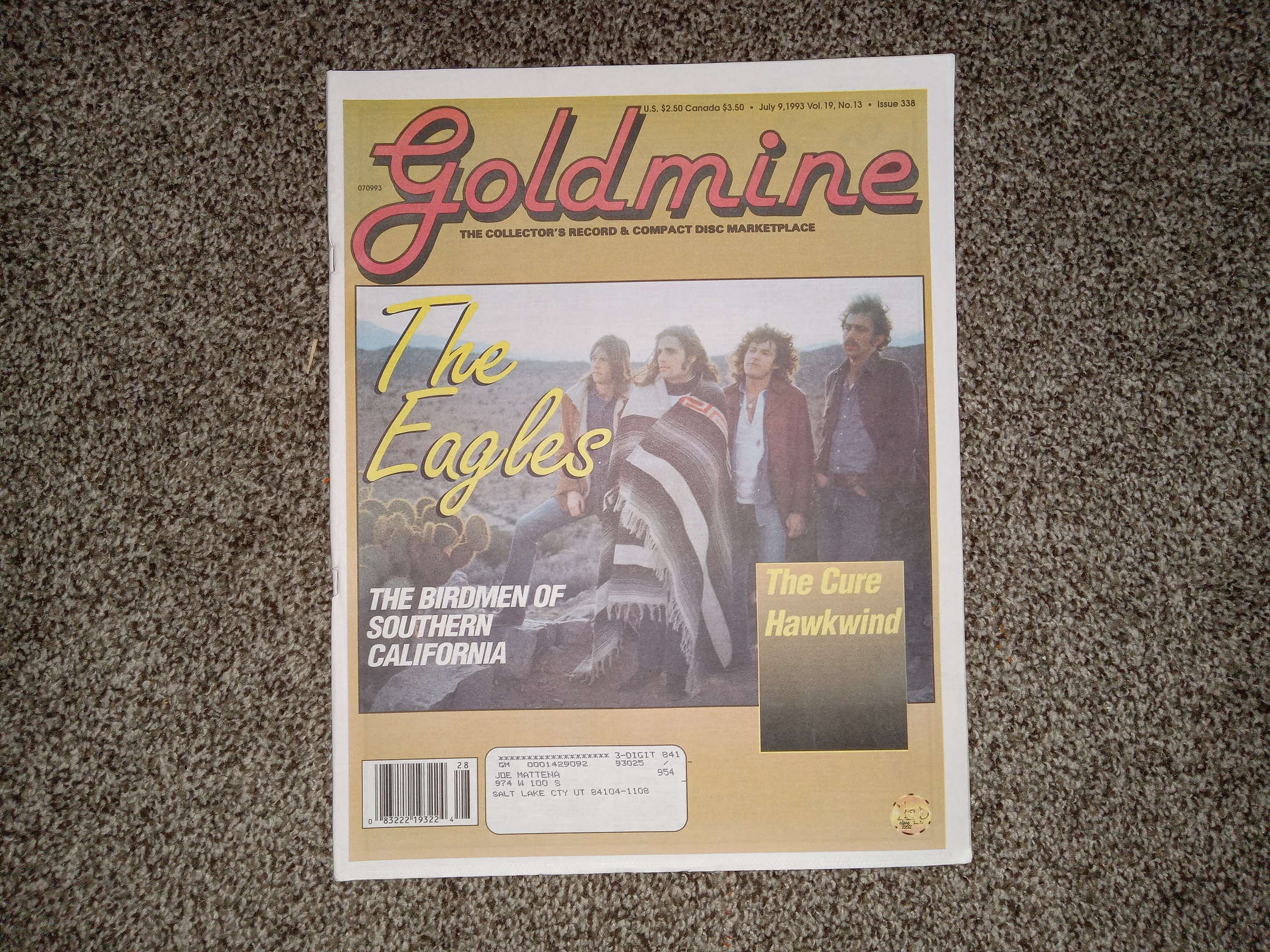 Goldmine: The Collector’s Record & Compact Disc Marketplace: Vol. 19, No. 13, Issue 338, July 9, 1993 (Newspaper) (1993)