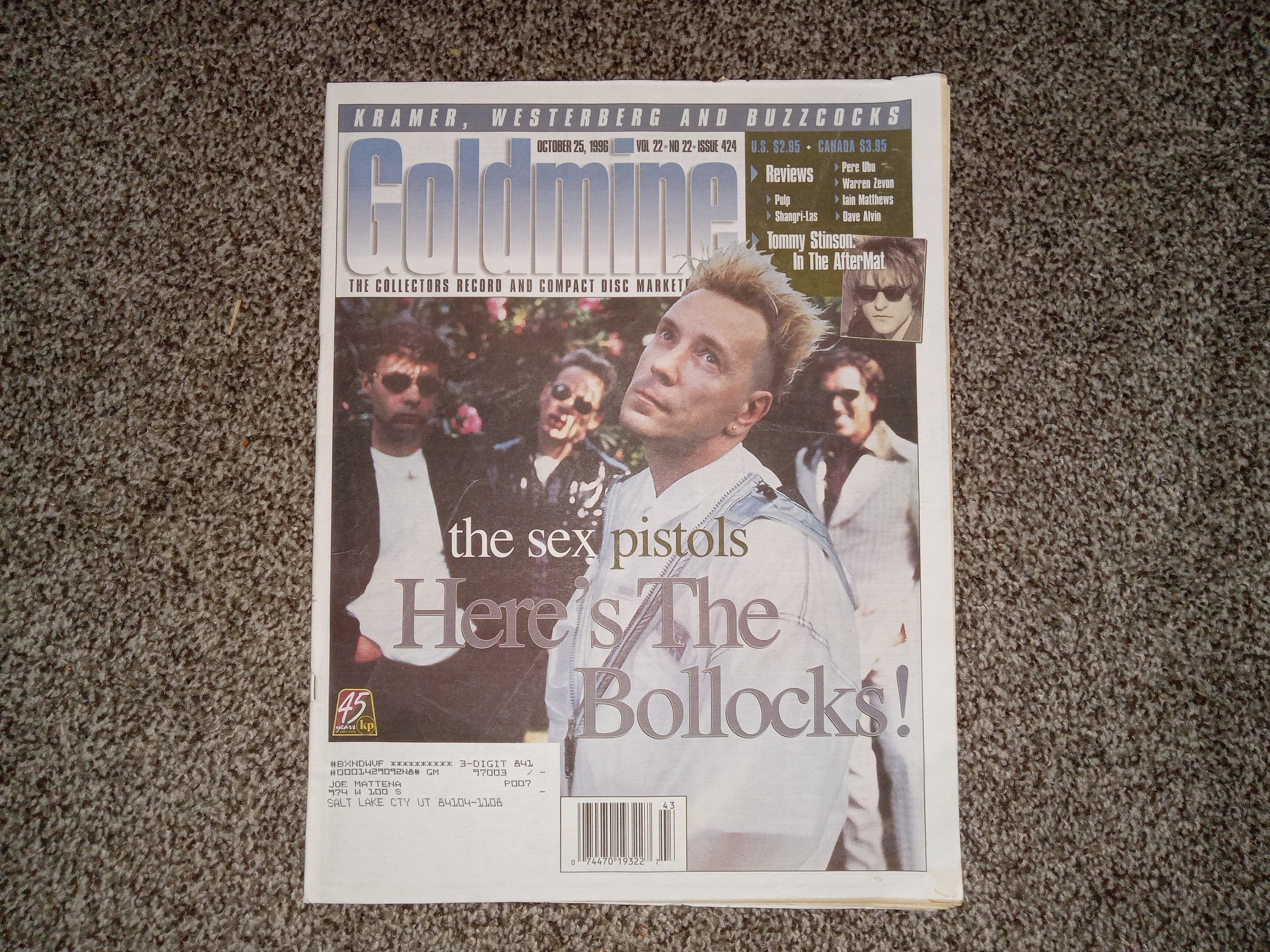 Goldmine: The Collectors Record and Compact Disc Market: Vol. 22, No. 22, Issue 424, October 25, 1996 (Newspaper) (1996)