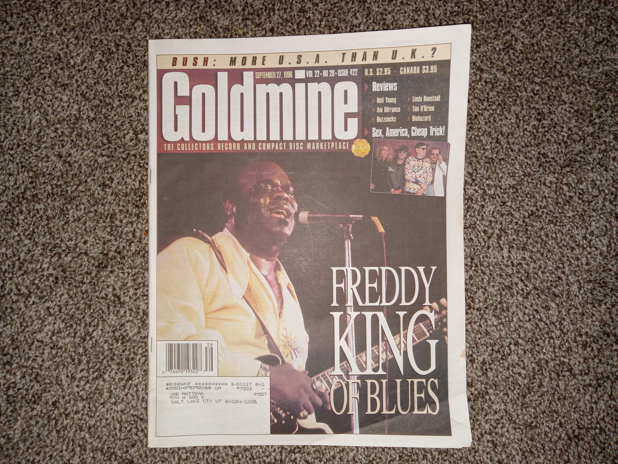 Goldmine: The Collectors and Compact Disc Marketplace: Vol. 22, No. 20, Issue 422, September 27, 1996 (Newpaper) (1996)