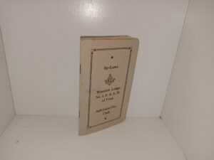 By-Laws: Wasatch Lodge No.1, F. & A. M. of Utah: Salt Lake City, Utah (Revised) (1954)