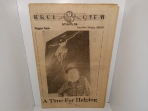 KRCL: 91 FM, Salt Lake City, Utah: Program Guide: December/January, 1985-86 (Newspaper) (Unknown Publishing Date)