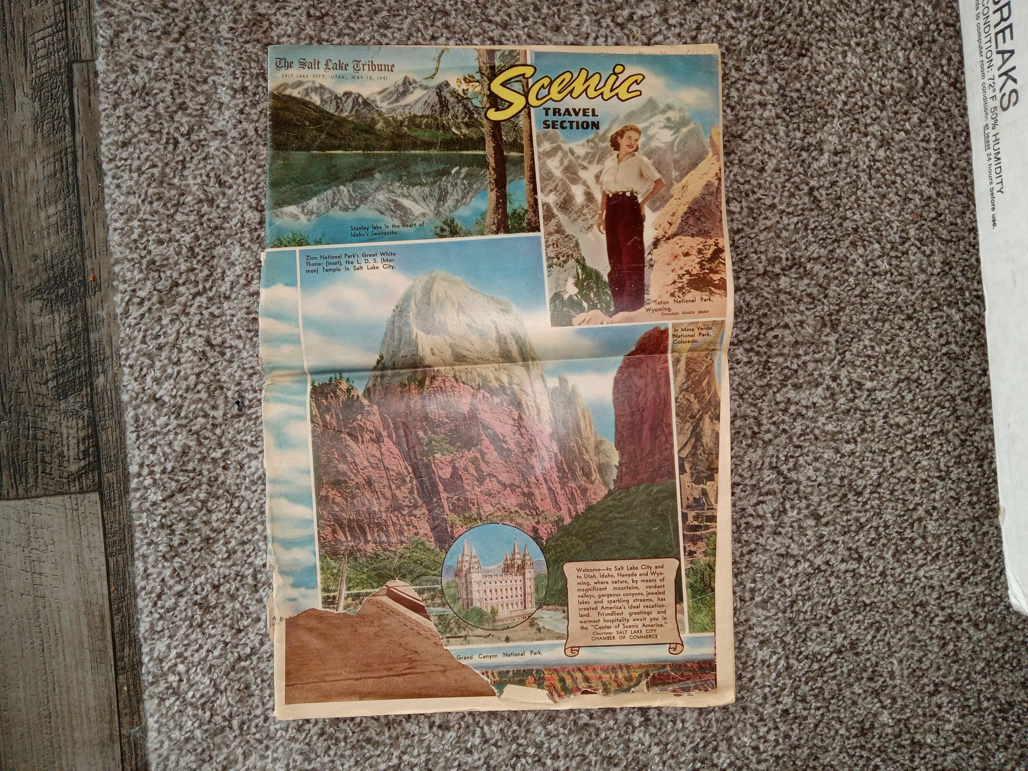 The Salt Lake Tribune: Salt Lake City, Utah, May 18, 1941: Scenic Travel Section (Newspaper) (1941)