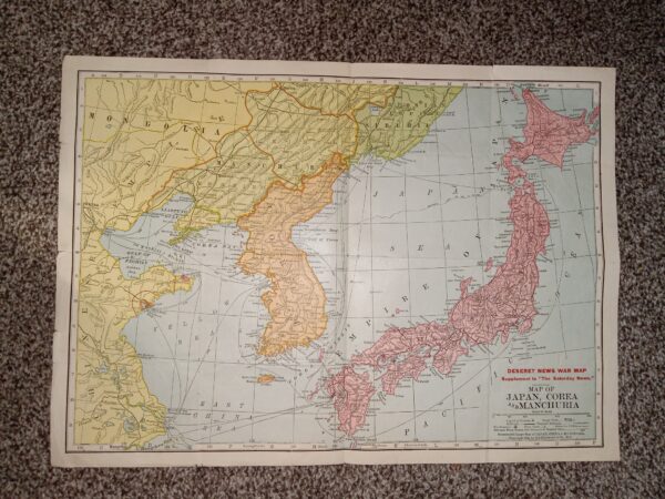 Map of Japan, Corea and Manchuria (1904)