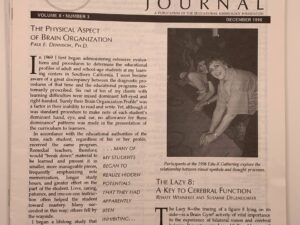 Brain Gym Journal Vol X No 3 December 1996