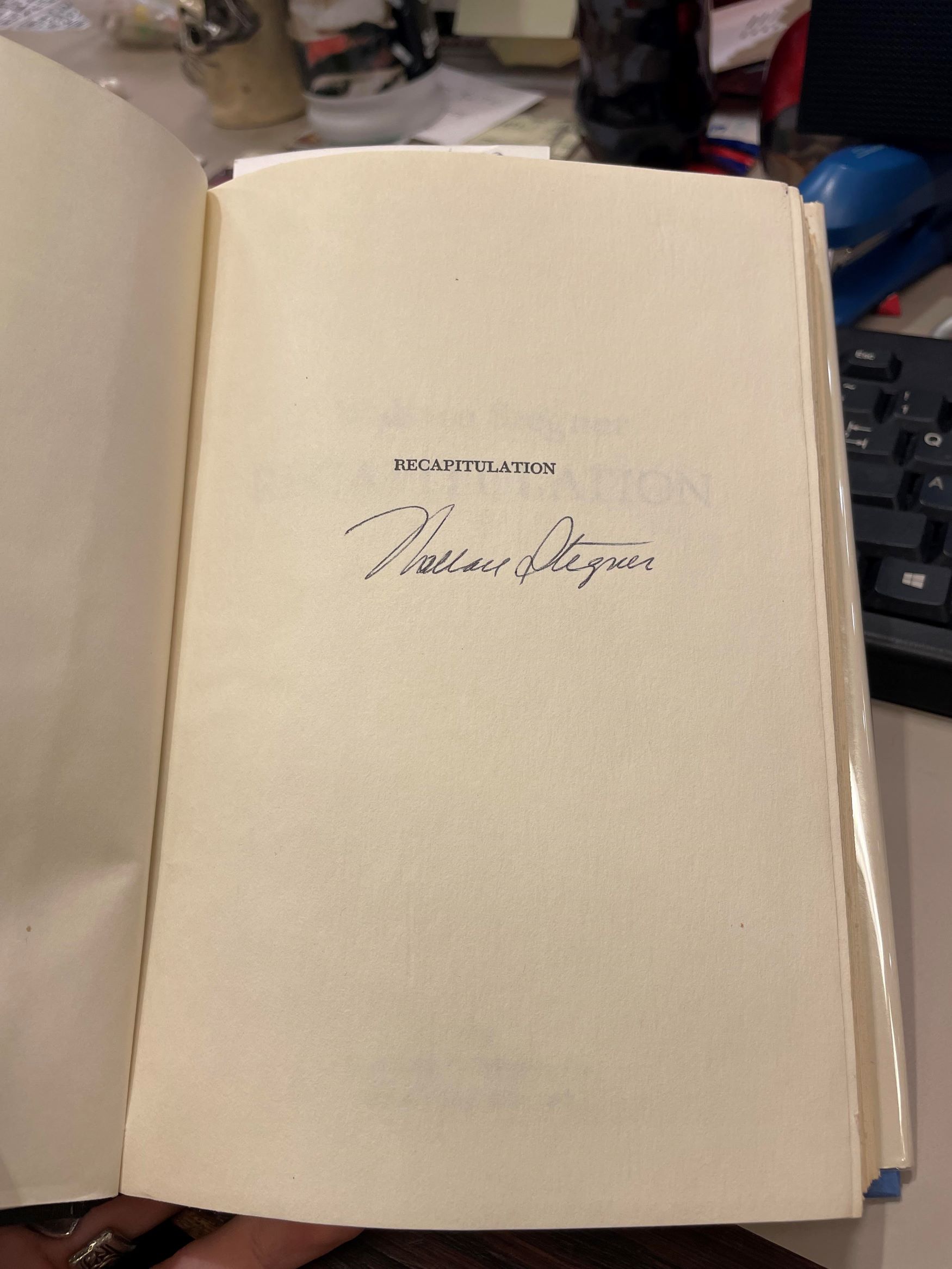 1979 – Recapitulation – Wallace Stegner – Signed – Hardcover
