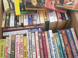 BUNDLE:         Box of 50 Westerns — Paperbacks — Fifty Titles [See Listing]