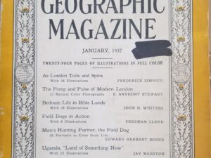 National Geographic Magazine — January, 1937 — Single Issue Magazine  [no map included]