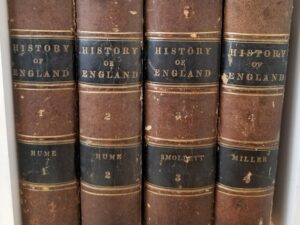 1846 — History of England — 4 Volumes — Leather Bindings  /  Hume, Smollett, and Miller