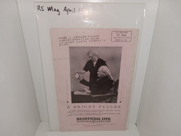 Relief Society Magazine: April, 1947 (Mailed to Pres. J. Reuben Clark) (1947)