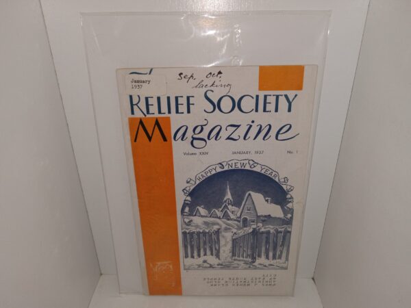 Relief Society Magazine: Vol. 24, No. 1, January, 1937 (Mailed to Pres. J. Reuben Clark) (1937)