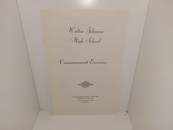 Walter Johnson High School Commencement Exercises (Pamphlet) (1975)