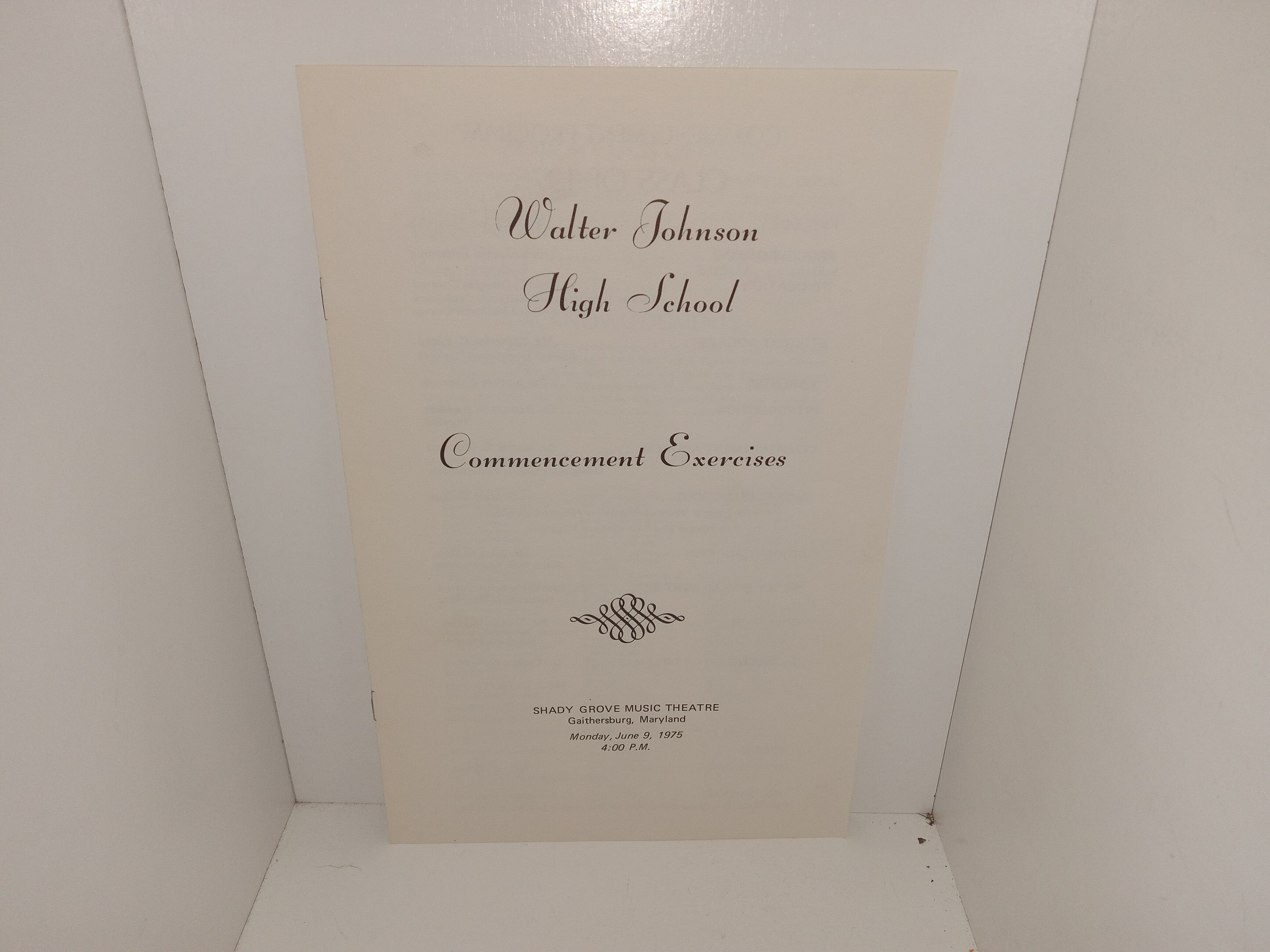 Walter Johnson High School Commencement Exercises (Pamphlet) (1975)