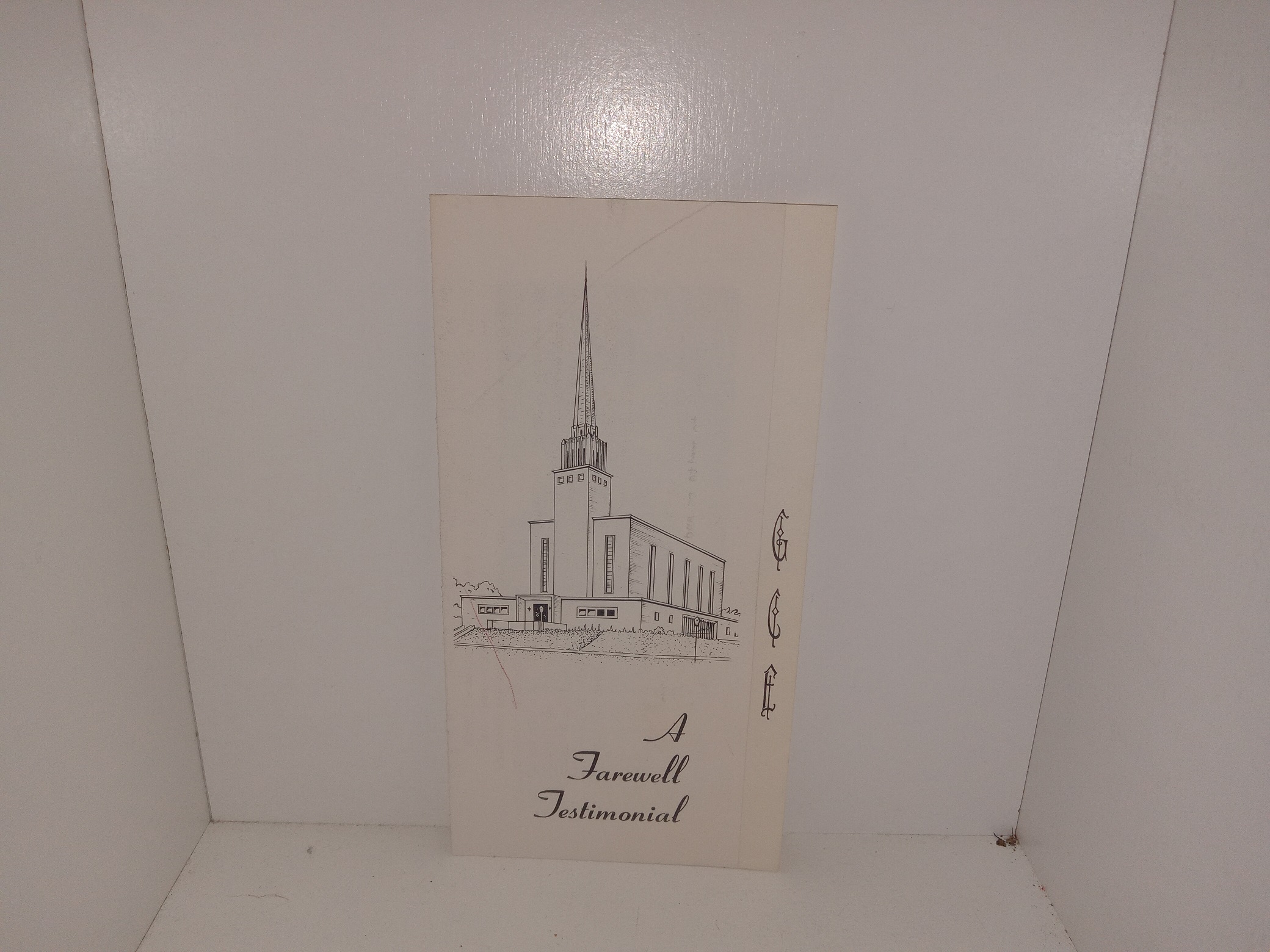 A Farewell Testimonial (Pamphlet) (Program) (1962)