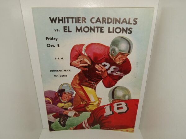 Whittier Cardinals VS. El Monte Lions: Friday, October 8, 8:00 P.M. (Magazine) (1948)
