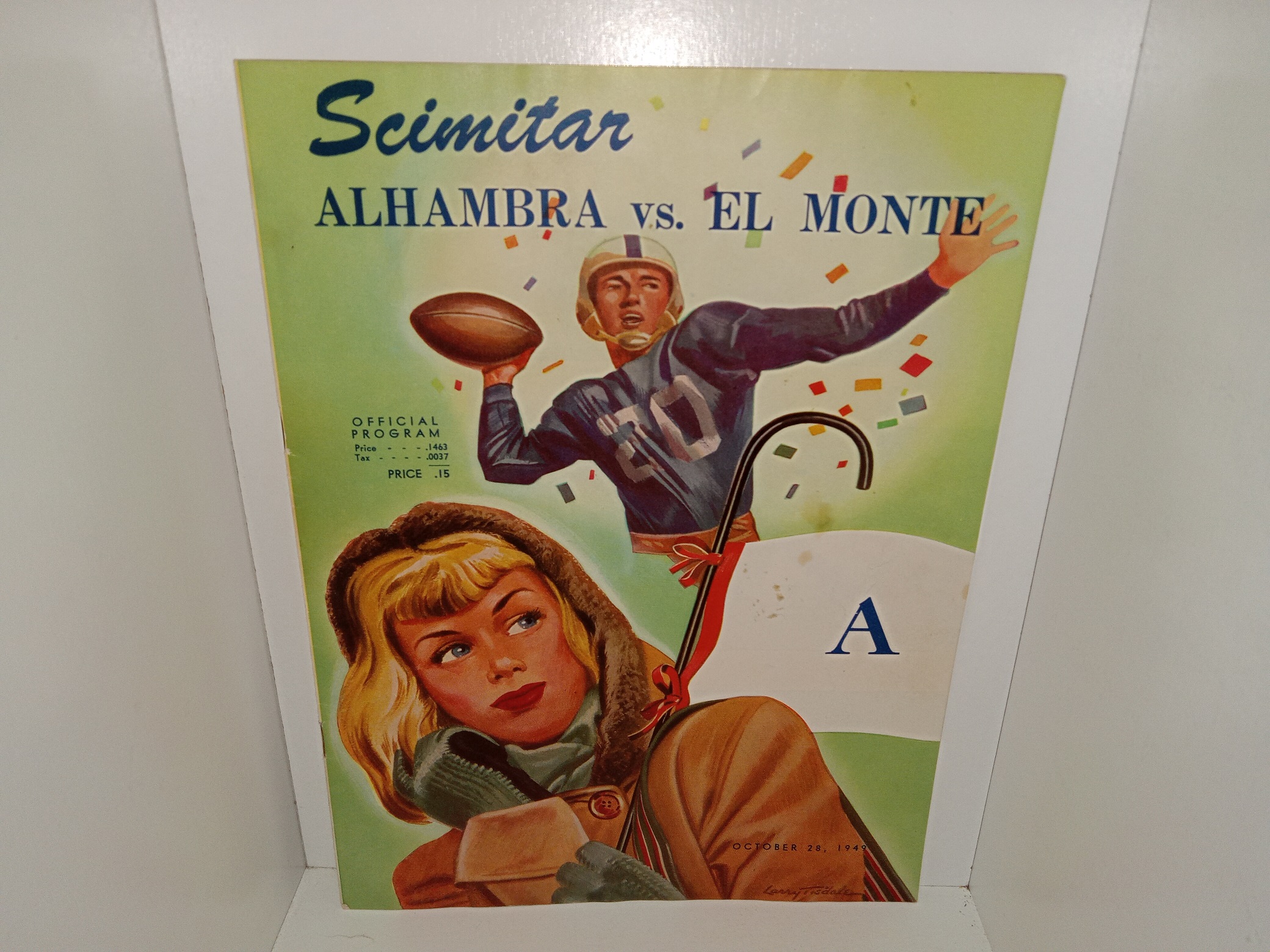 Scimitar: Alhambra VS. El Monte Official Program: Vol. 6, No. 4, October 28, 1949 (Magazine) (Program) (1949)