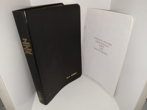 LDS, Black Vinyl Triple Combination & Church History Chronology, Maps, and Photographs Pamphlet (1997)