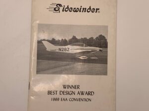 Sidewinder Winner Best Design Award 1969 EAA Convention
