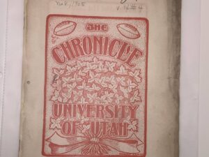 The University of Utah Chronicle Vol 14 No 4  Nov 8, 1905