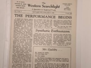 The Western Searchlight: Vol. 1, No. 3, July 9, 1940