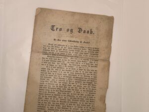 Tro og Daab: Er Tro Alene tilstraekkelig til frelse? (Danish: Faith and Baptism: Is Faith Alone Sufficient for Salvation?) (Pamphlet) (1897)