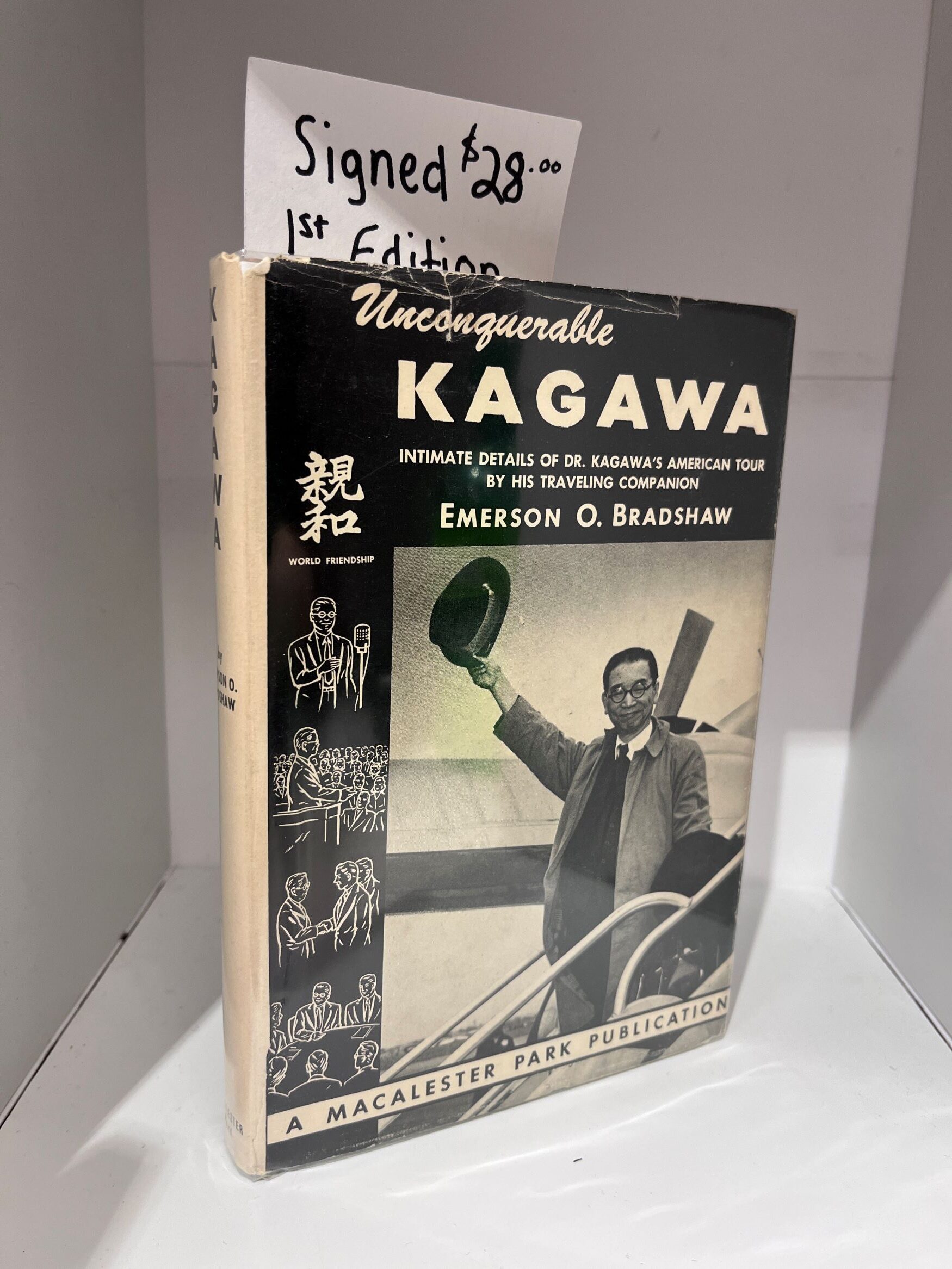 1952 – Unconquerable Kagawa – Emerson O. Bradshaw (Signed First Edition) – Hardcover