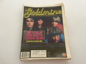 1992- Goldmine: The Name of this Issue is Talking Heads: An Interview with Timothy White– December 25,1992 Vol. 18 No. 26 Issue 324
