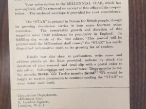 Single Sheet Letter From the Millennial Star Office in London — To Dr. Francis W. Kirkham