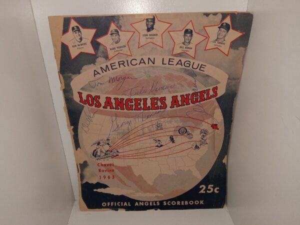 American League: Los Angeles Angels: Official Angels Scorebook: Chavez Ravine 1963 (Signed by 5 Players) (1963)
