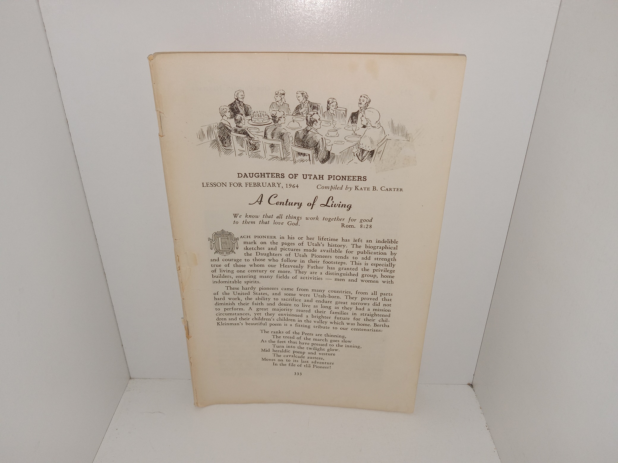 Daughters of Utah Pioneers: Lesson for February, 1964: A Century of Living (1964) ~ Compiled by Kate B. Carter