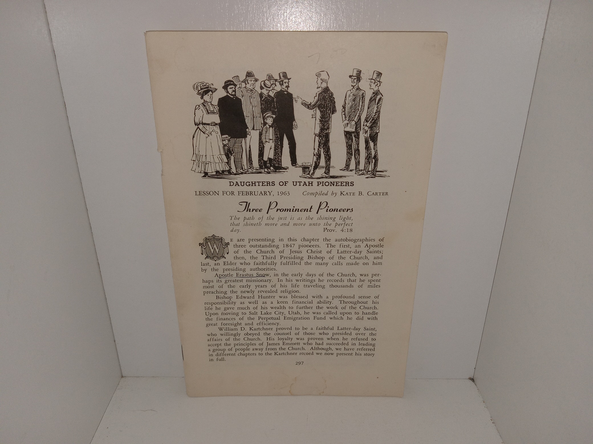 Daughters of Utah Pioneers: Lesson for February, 1963: Three Prominent Pioneers (1963) ~ Compiled by Kate B. Carter