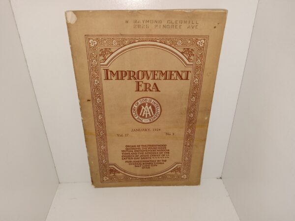 Improvement Era: Vol. 27, No. 3, January, 1924 (1924)