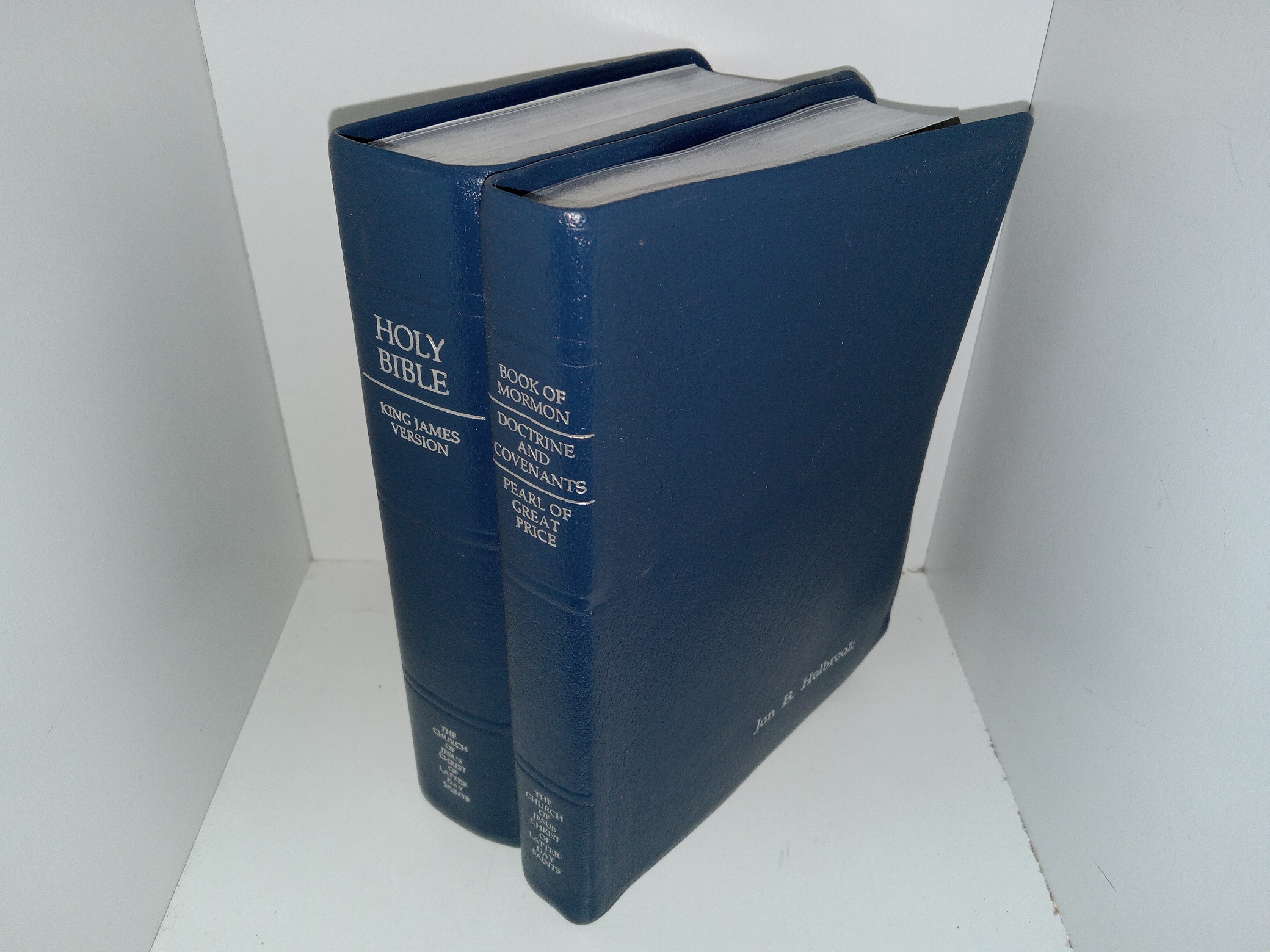LDS, Blue Leather Triple Combination and Holy Bible (See Details)