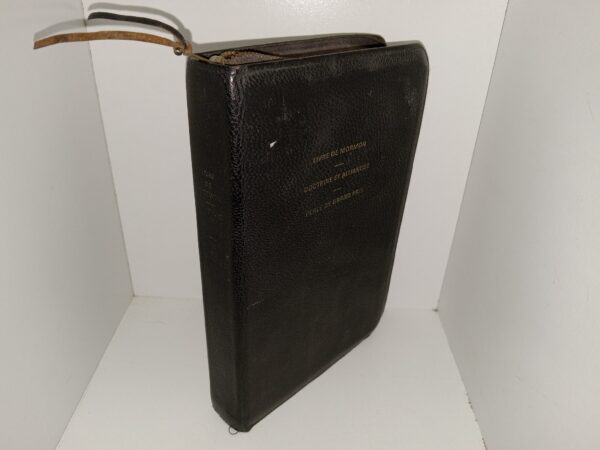 LDS, Black Vinyl, French Triple Combination w/ Zipper Seal (1980)