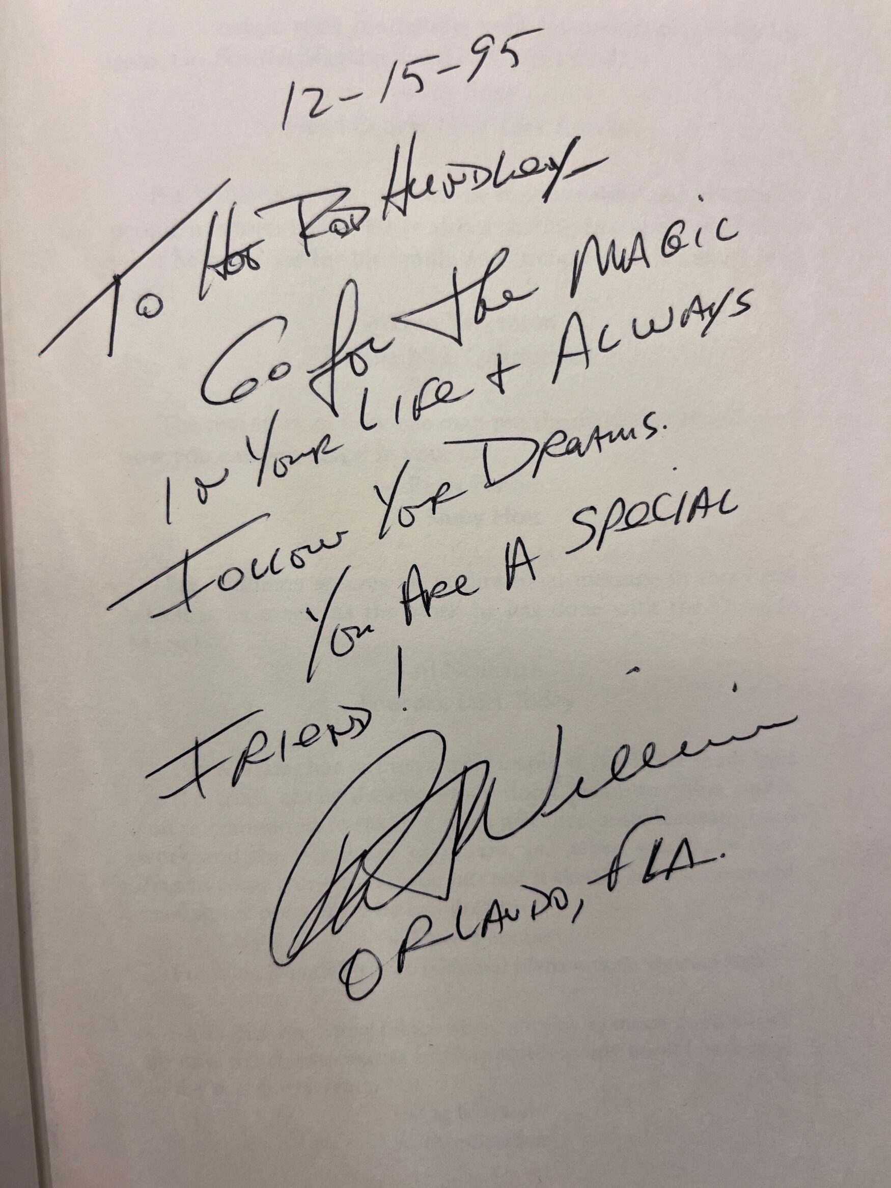 1995 – Go for the Magic – Pat Williams (Signed First Edition) – Hardcover