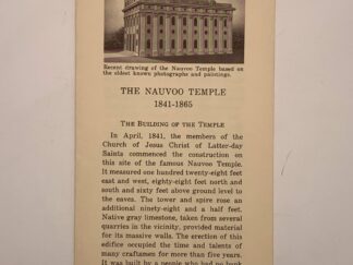 The Nauvoo Temple, 1841-1865 (Pamphlets) (Unknown Publishing Date) ~ Unknown Author