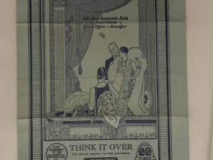 Think It Over ~ You Need Our Insurance – We Want Your Business – No. 35-June 13, 1927 – playbill